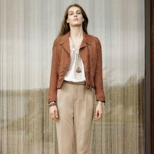 Club Monaco Brown Moto Jacket